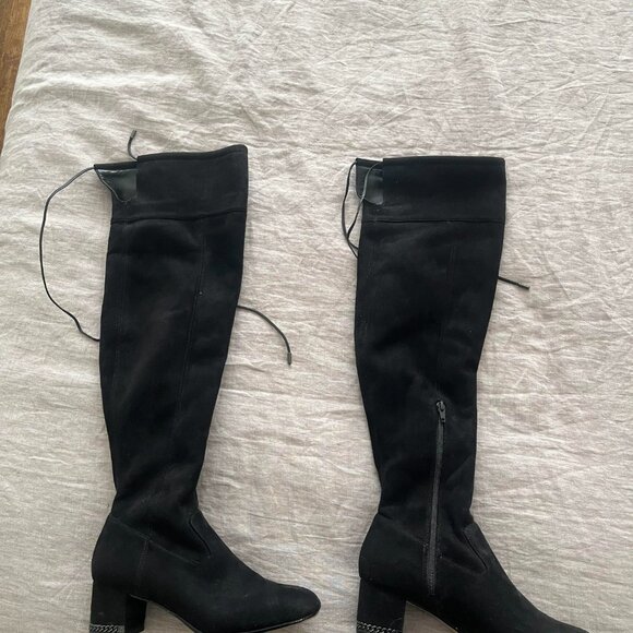 Black Over the Knee Boots - Picture 2 of 2